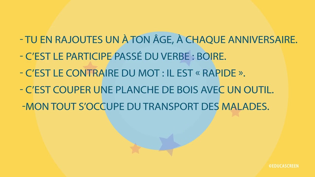 Affichage dynamique collège — Charades & jeux de mots : logique et humour | EDUCASCREEN