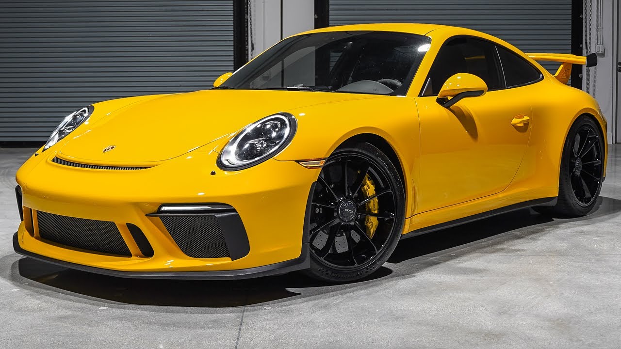 2018 Porsche 911 GT3 in PTS SIGNAL YELLOW w/ Full Carbon Bucket Seats and 6-Speed Manual!!