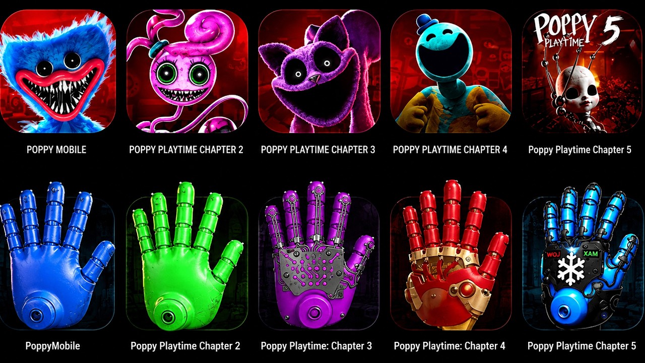 Poppy Playtime Full Game Movie &ndash; Chapter 0 1 2 3 4 5 6 7 Mobile | All Bosses, All Endings