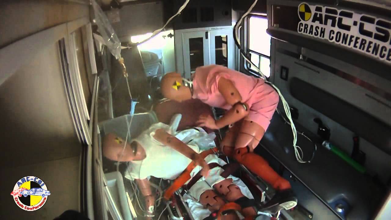 ARC-CSI 2012 Phantom Driver demonstration crash Grand Prix into Ford Ambulance inside ambulance