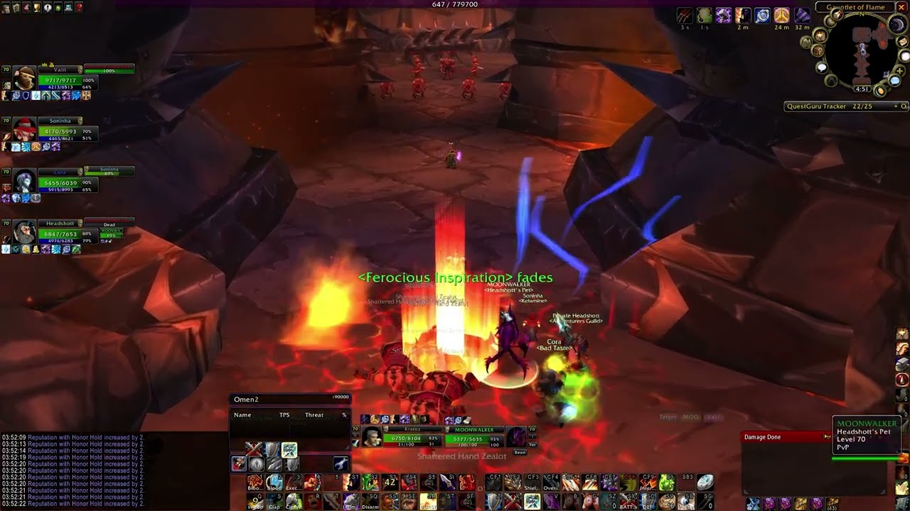 The Shattered Halls Heroic Fury Warrior POV DPS  WOW TBC Stormforge phase 1 patch 2.0.3