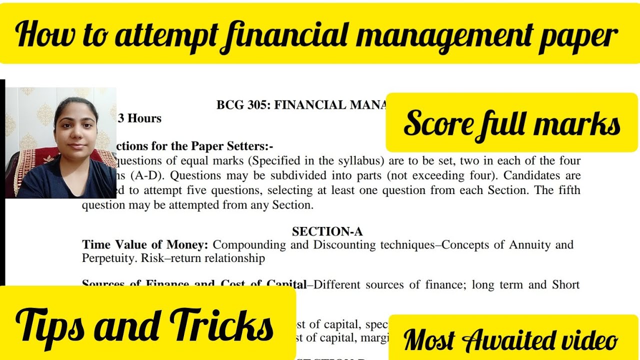 How to attempt financial management paper sem3 gndu #gndu #tipsandtricks #gnduquestionpaper