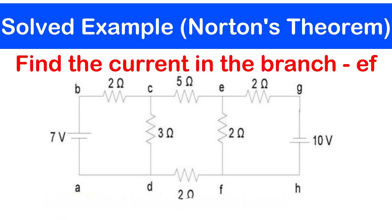 20b - Norton's Theorem with Solved Examples #knust