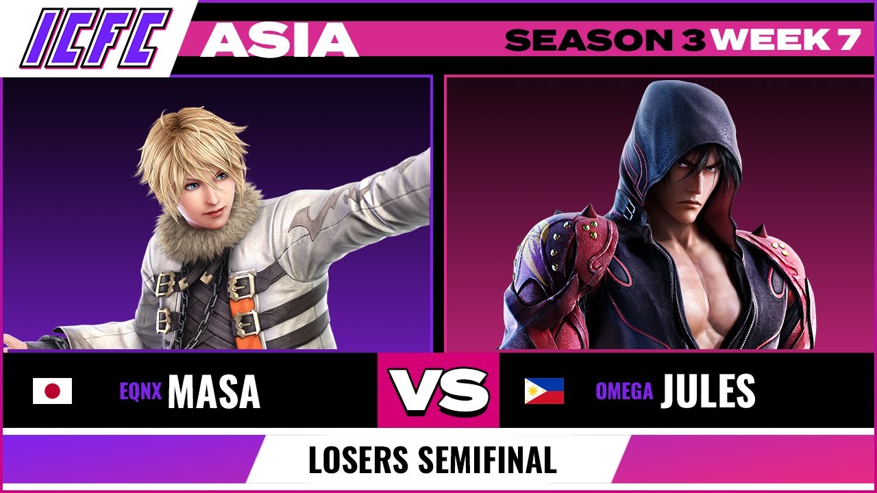 Losers Semifinal Masa (Leo) vs Jules (Jin)  ICFC Tekken Asia Season 3 Week 7