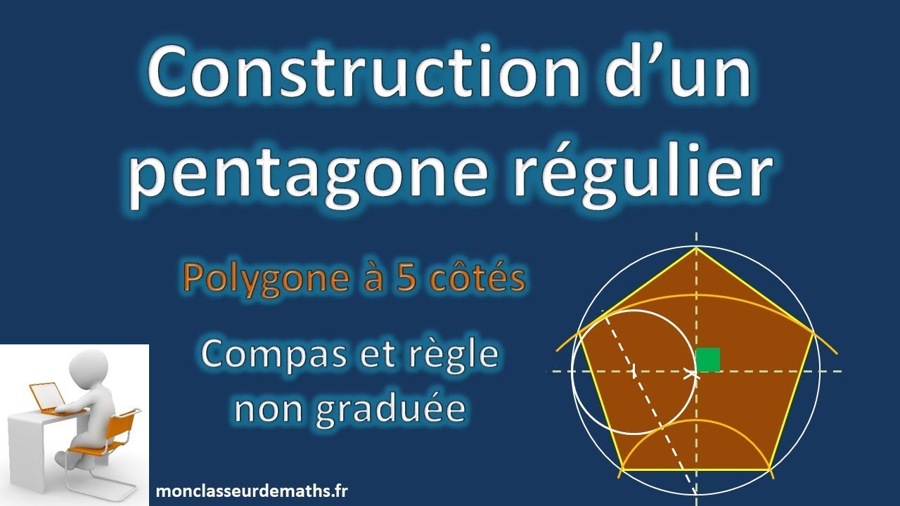 Pentagone régulier : construction détaillée