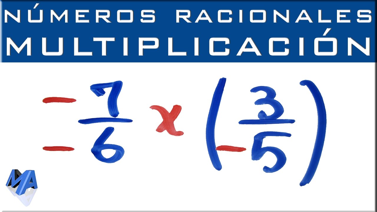 Multiplicación de números racionales | fracciones negativas
