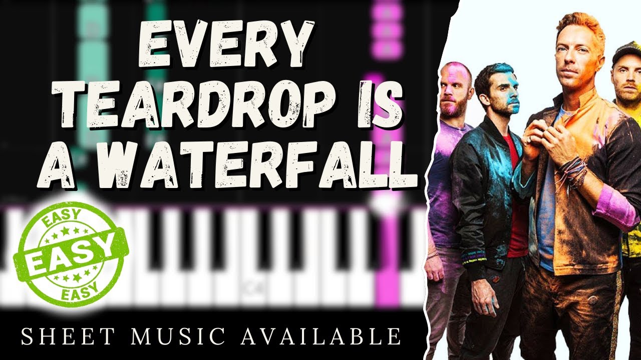 Coldplay - Every Teardrop Is a Waterfall (Easy Piano Tutorial)
