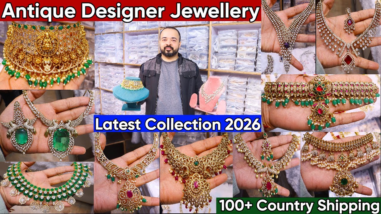 Latest Antique Premium South Indian Gold AD Jewellery Collection 2026 | South Bridal AD Jewellery