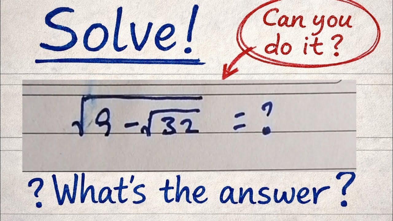 Simplify Square root problem 
