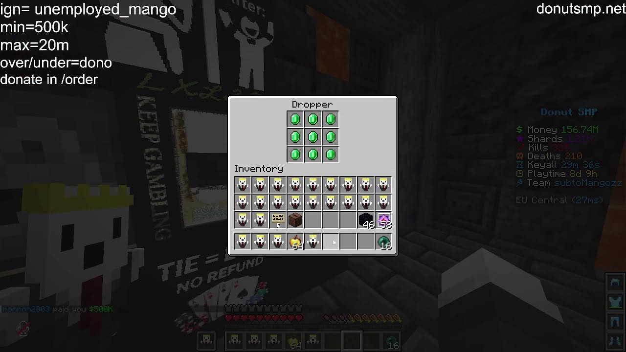🔴
donut smp I rating bases 1m I gambling