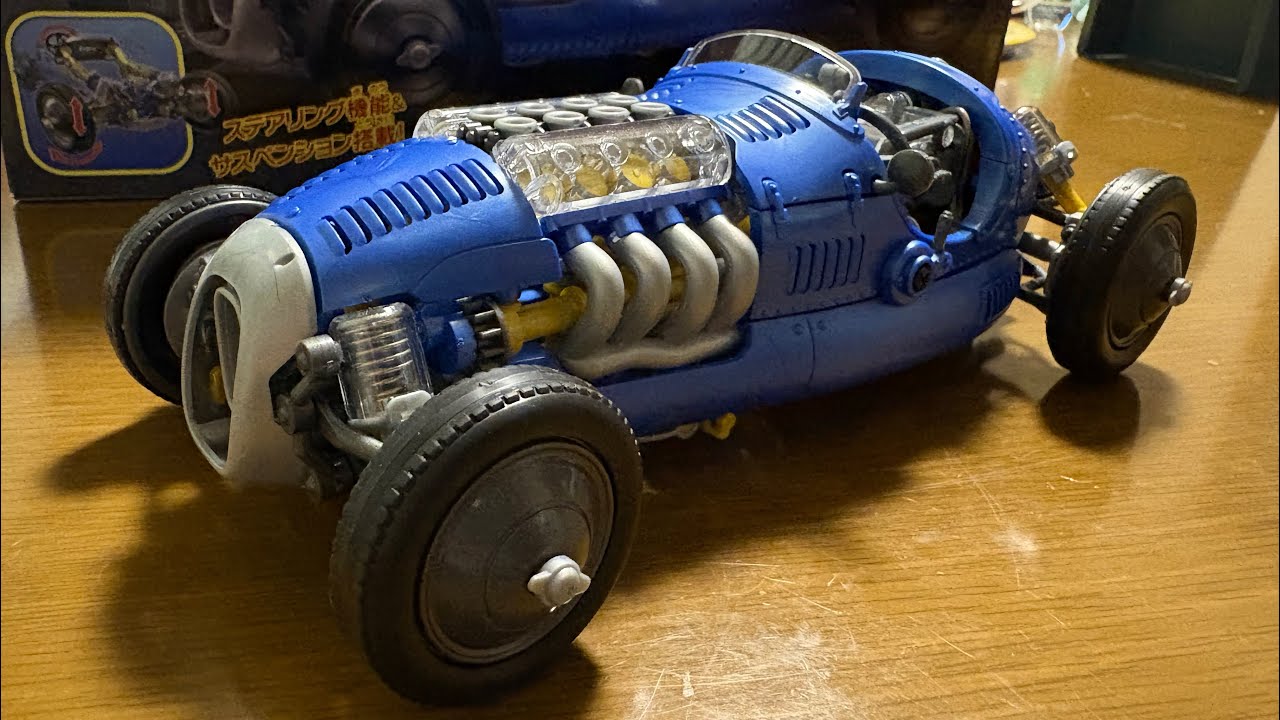 エレキット レトロフォーミュラ 組み立て 動作確認動画　Elekit Old Formula car(education toys) assembled and running checked