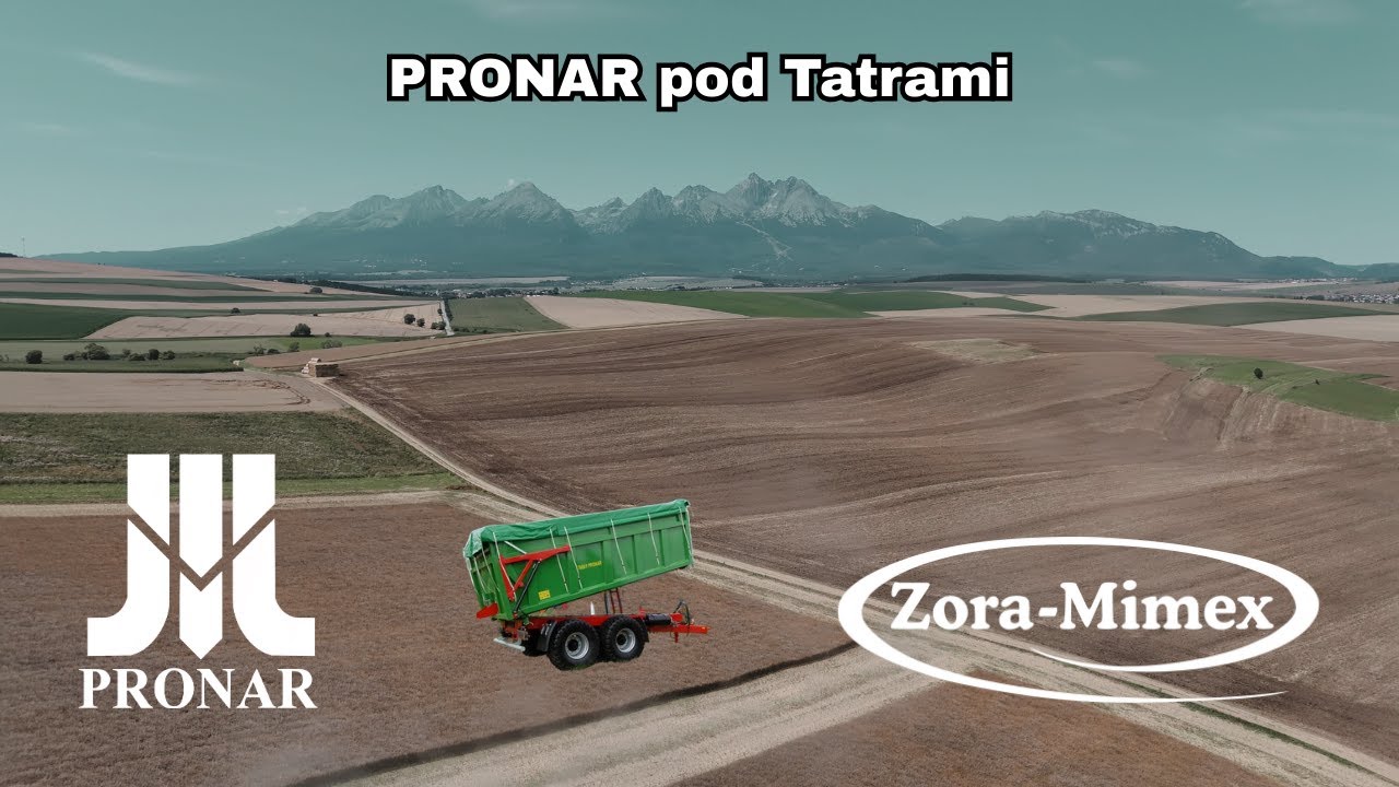 Vlečky PRONAR pri zbere repky pod Tatrami | Zora-Mimex