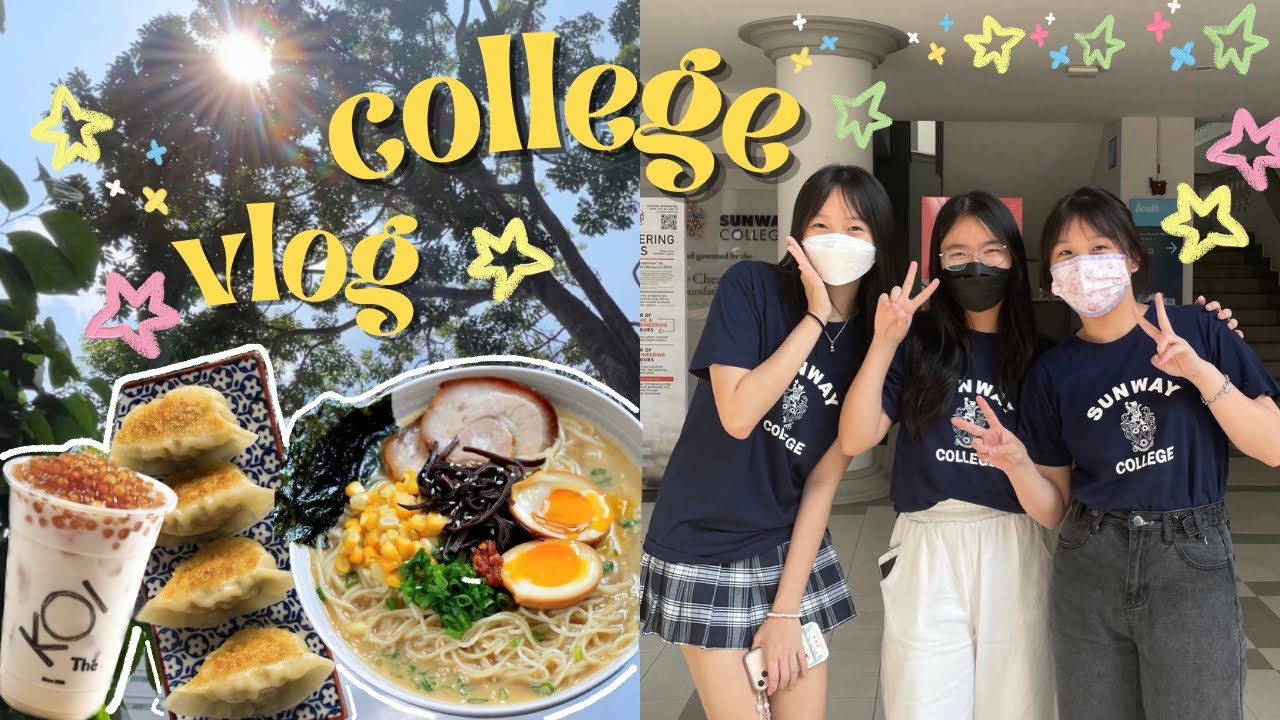Sunway College VLOG ★ | GoXuan Maq & Brocolee, food hunting 🍜🍿+ A-Levels valentines booth 💌