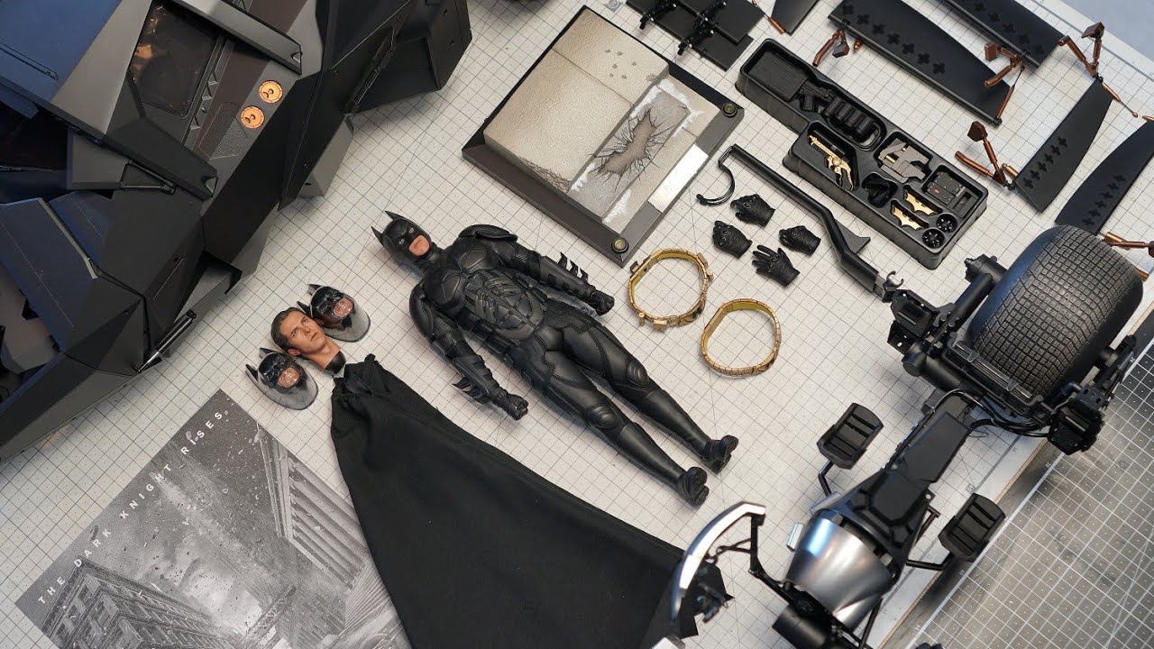 [Hot Toys] Dark Knight Bat Man, Bat Pod, Tumbler Unboxing