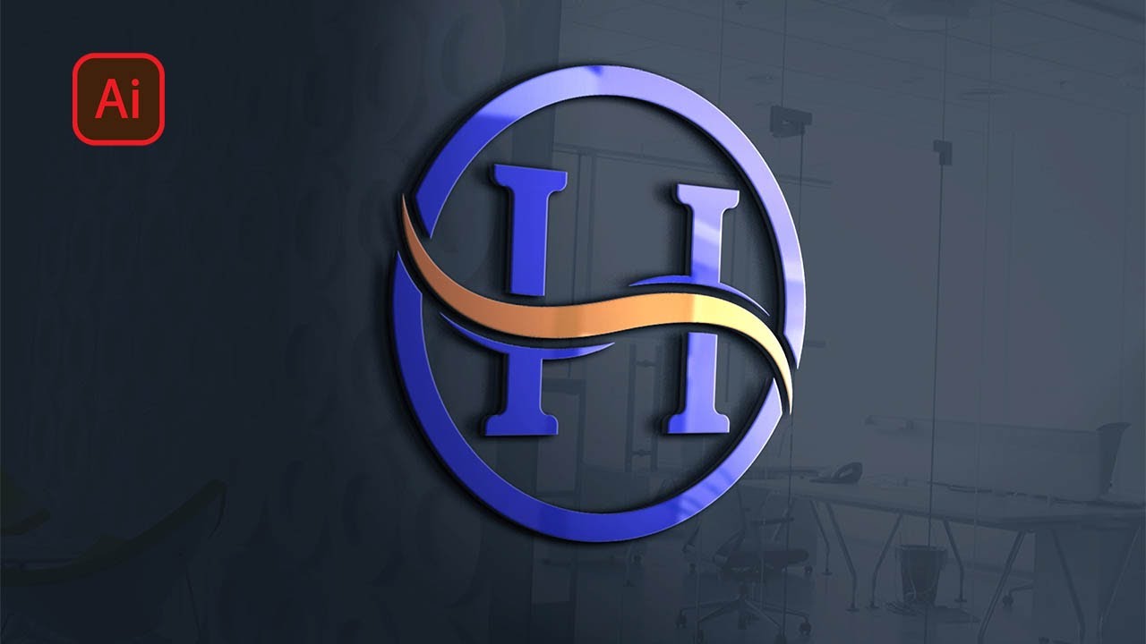 Adobe illustrator Logo Tutorial | Create a H Logo in illustrator | illustrator H Letter Logo Design