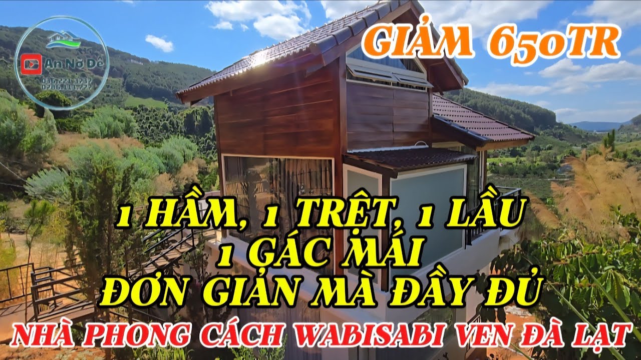 GIẢM THÊM 650TR CHO CĂN NHÀ WABISABI, CÁCH ĐÀ LẠT 18KM, ĐƠN GIẢN MÀ ĐẦY ĐỦ #datlamdong #datlamha 