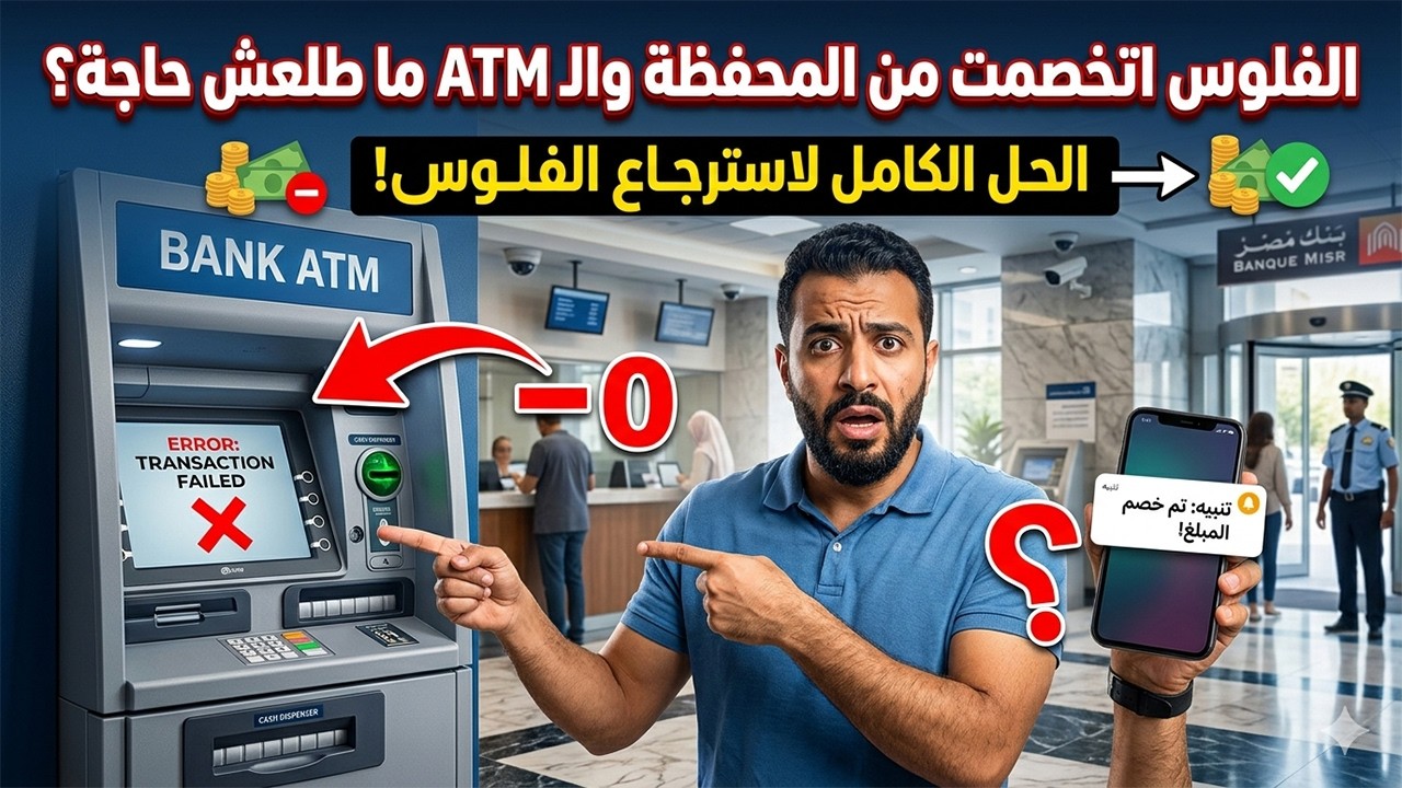 الفلوس اتخصمت من المحفظة وATM ما طلعش حاجة؟ الحل الكامل هنا