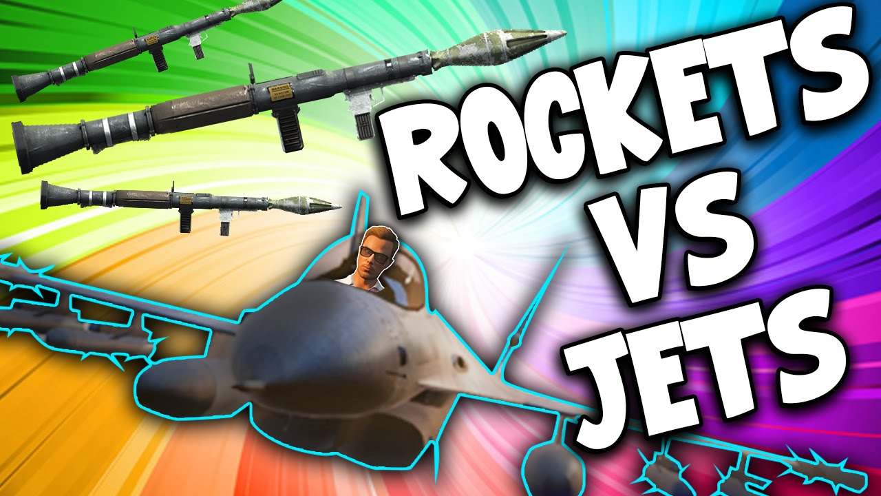 SquiddyPlays - GTA V RACES! - ROCKETS VS JETS!