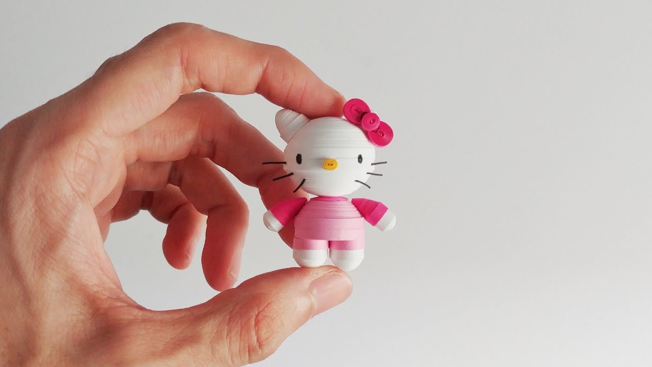 How To Make 3D Quilling Hello Kitty /Artoholic / 3D Quilling