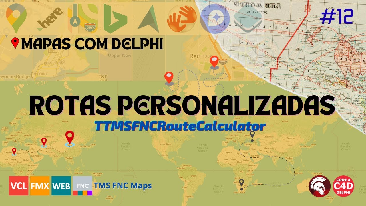 Mapas com Delphi 12 - Rotas personalizadas (TTMSFNCRouteCalculator)