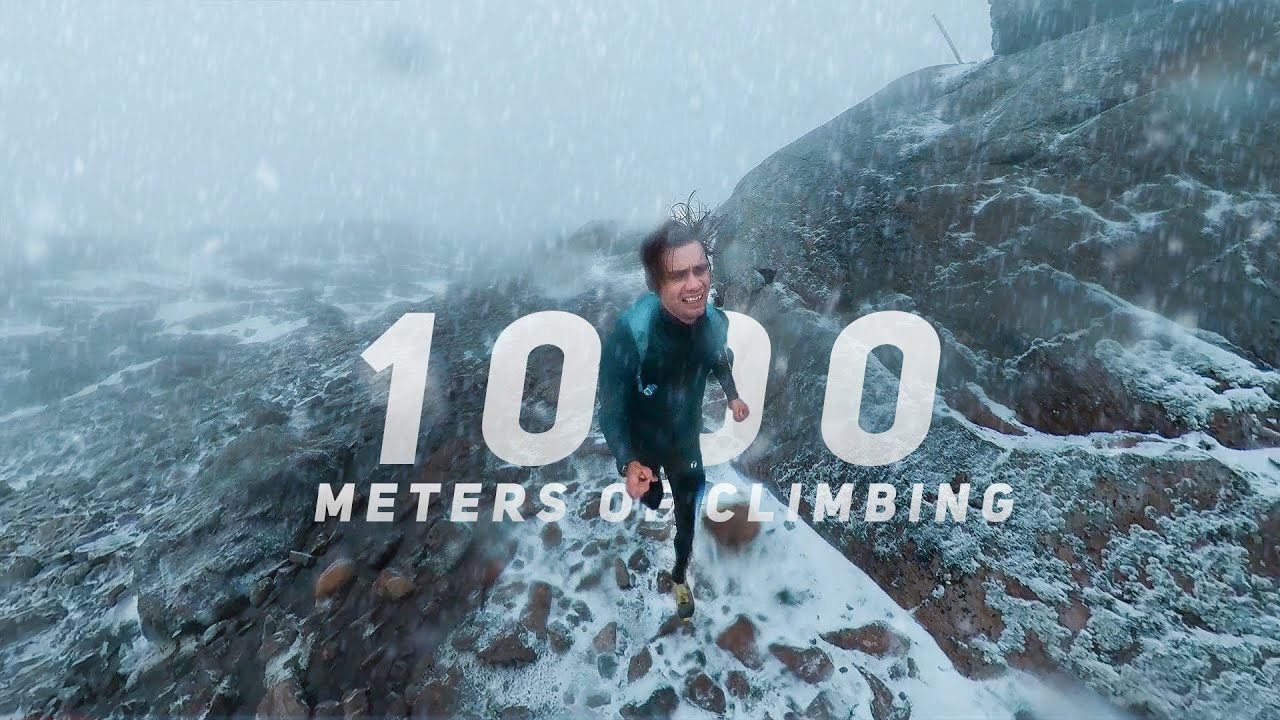 Running a Vertical K in EXTREME Weather *Snow storm mountain running