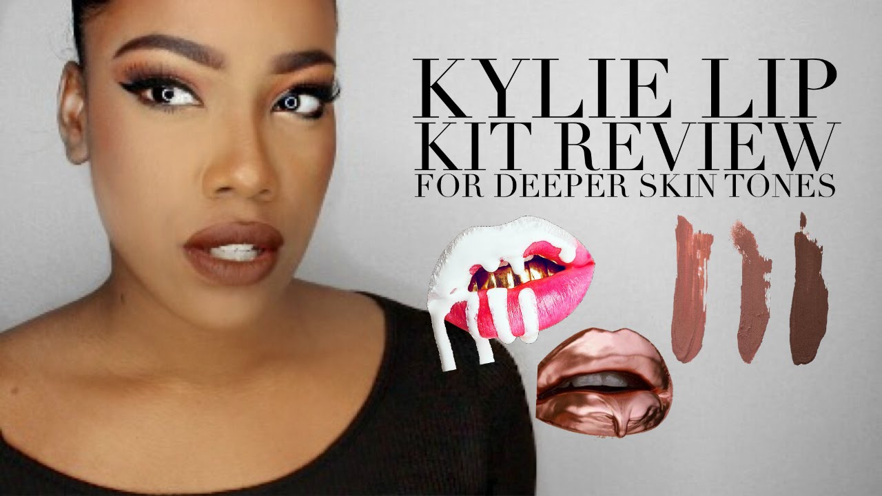 KYLIE LIP KIT REVIEW / Swatching for Deeper Skintones | Moore Beauty Makeup