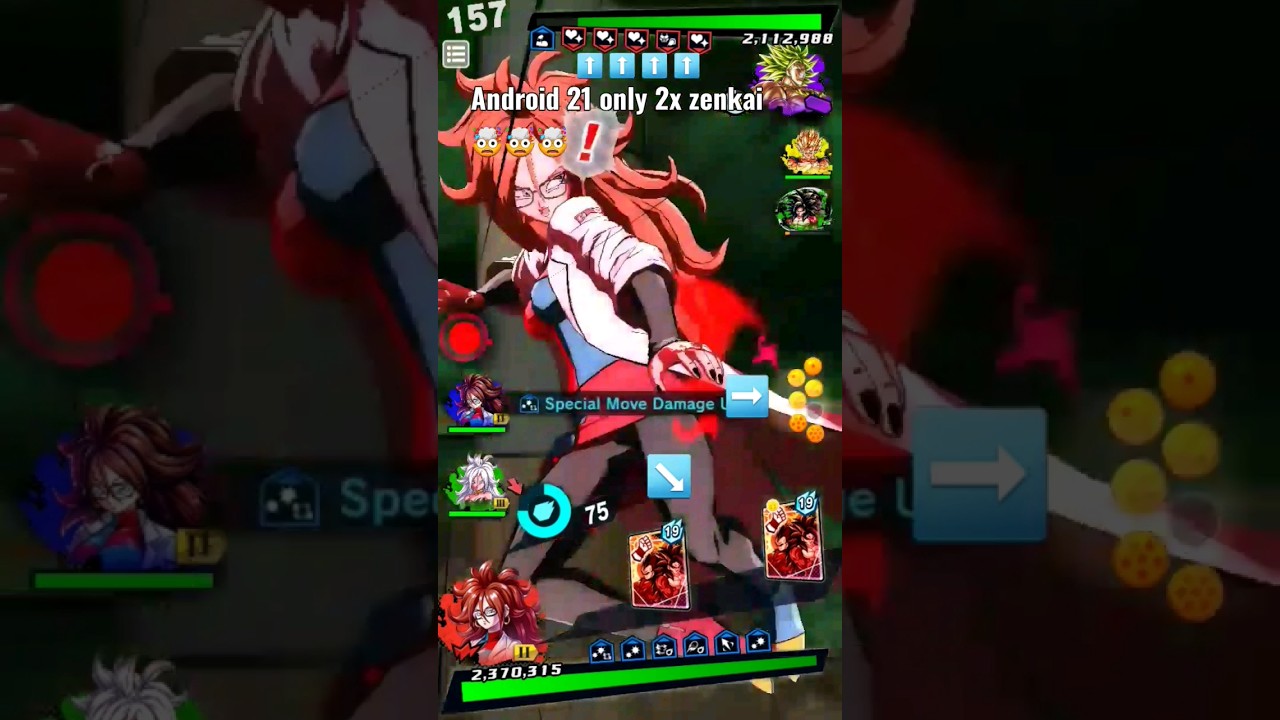 I am shock with Android 21 only 2x zenkai🤯🤯🤯 