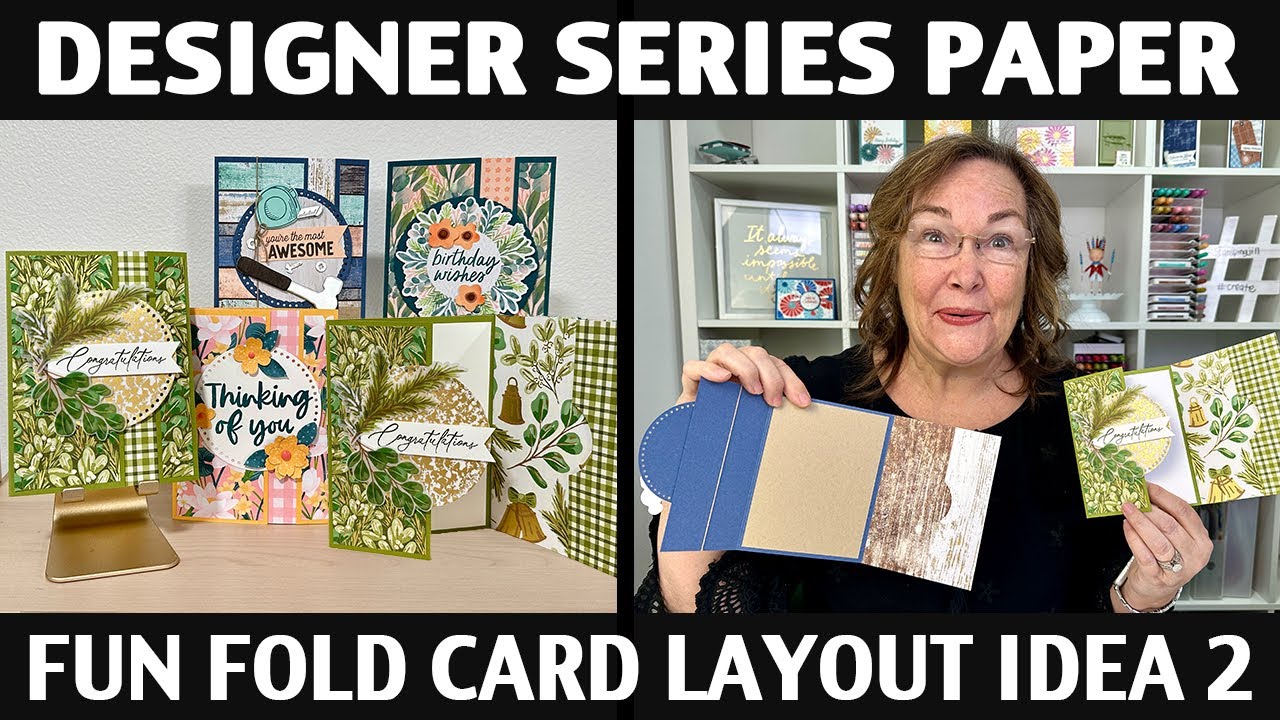 Stamping Jill - Designer Series Paper Fun Fold Card Layout Ideas 2