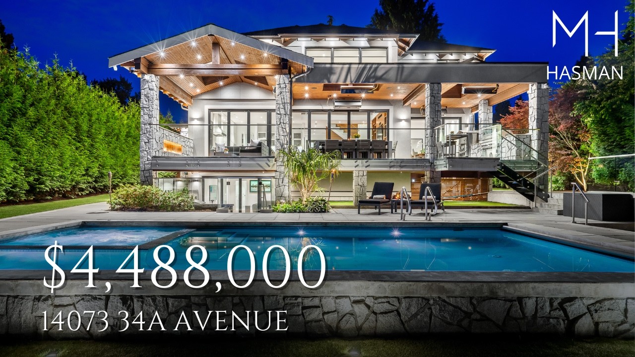 Experience Unparalleled Luxury Sophistication in this Brilliantly Designed South Surrey Family Home