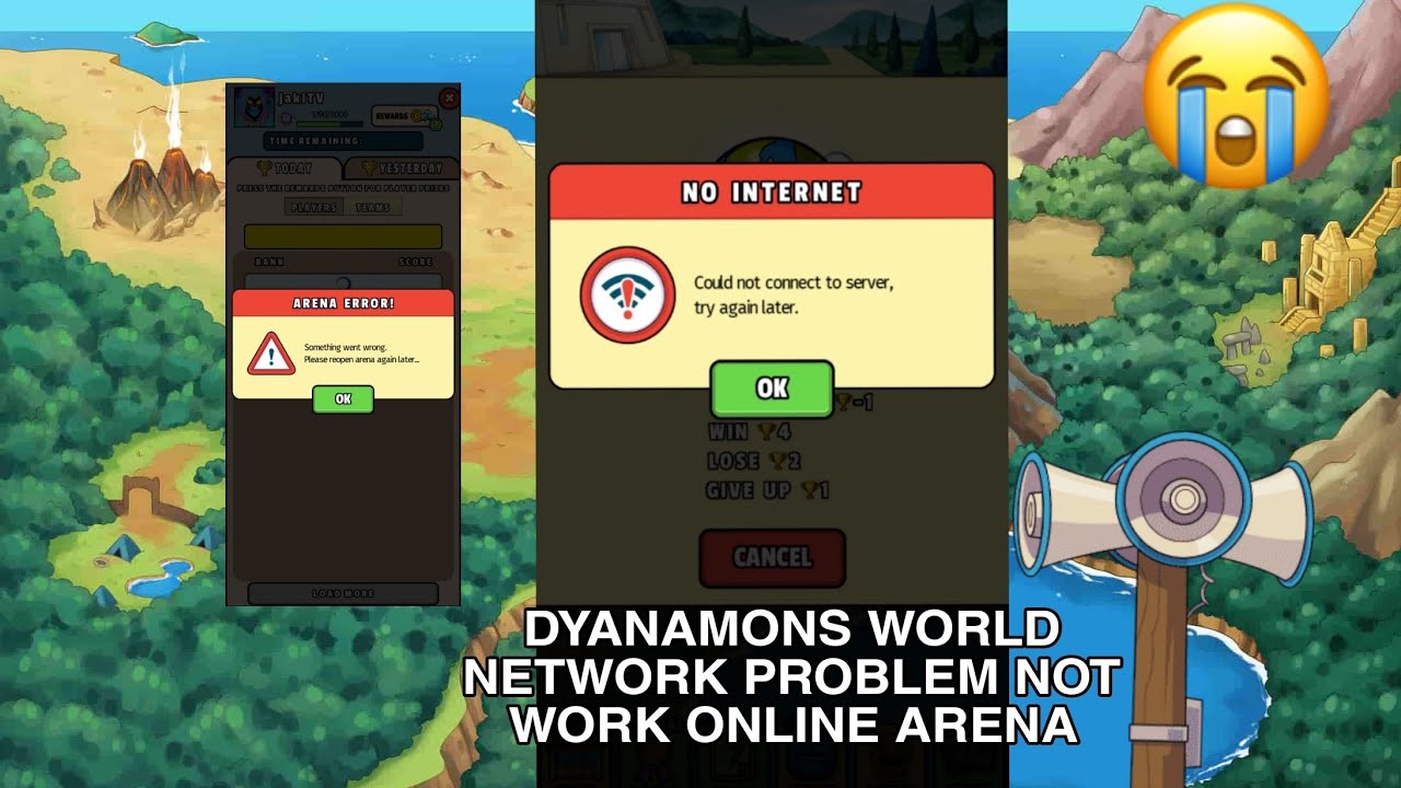 Dyanamons World online Arena Not working network problem BUG  😢#Dyanamons world 