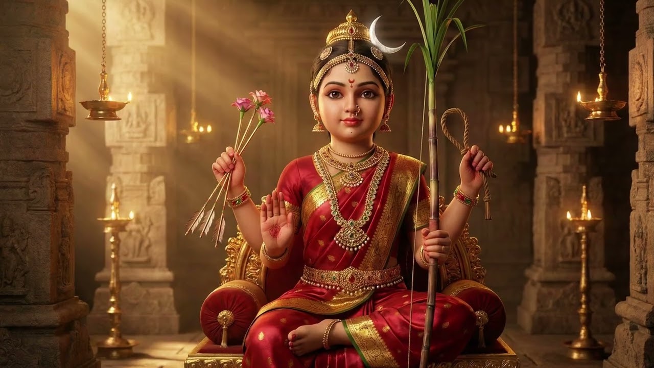 பாலதிரிபுரசுந்தரி அம்மன் அருள் 🌺👑 | குழந்தை வடிவில் துர்க்கை தேவியின் சக்தி 🙏 #devotionalsong 