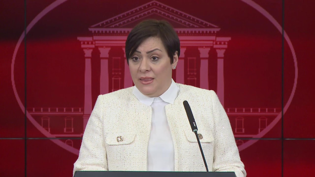 Konferencë për shtyp e ministres së Financave, Dimitrieska Koçoska (AL)