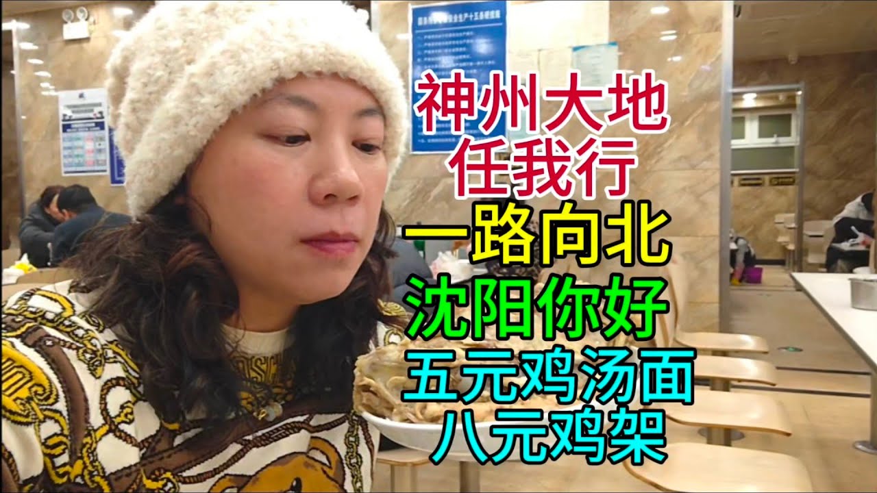 神州大地任我行，一路向北，沈阳你好，五元鸡汤面，八元鸡架，粤语中字幕2025-1-3