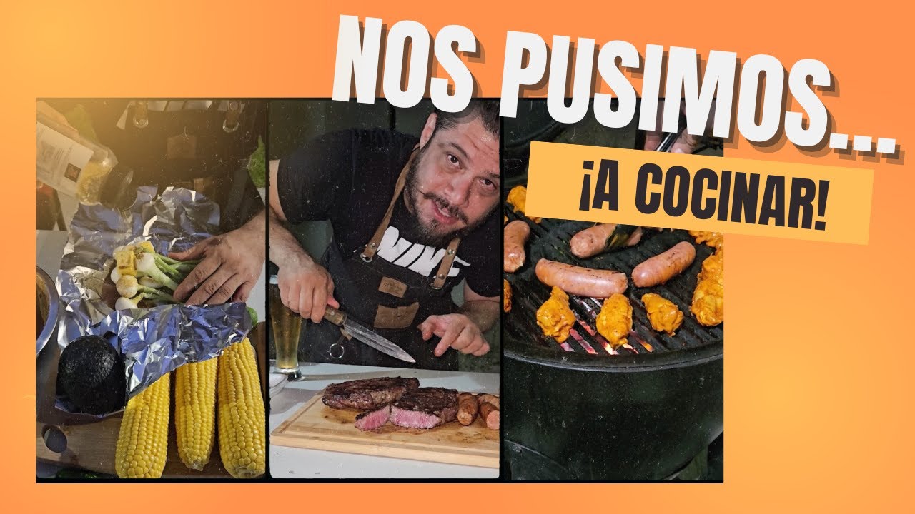 🔥COMO ASAR PASO A PASO UNOS DELICIOSOS RIBEYES, ELOTES y CHORIZOS! EN FAMILIA