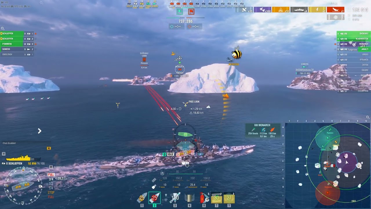 WoWs | Asymmetric Battle | Schlieffen Secondarys go brrrt | 279k | 3 Kills | 592 Secondary Hits
