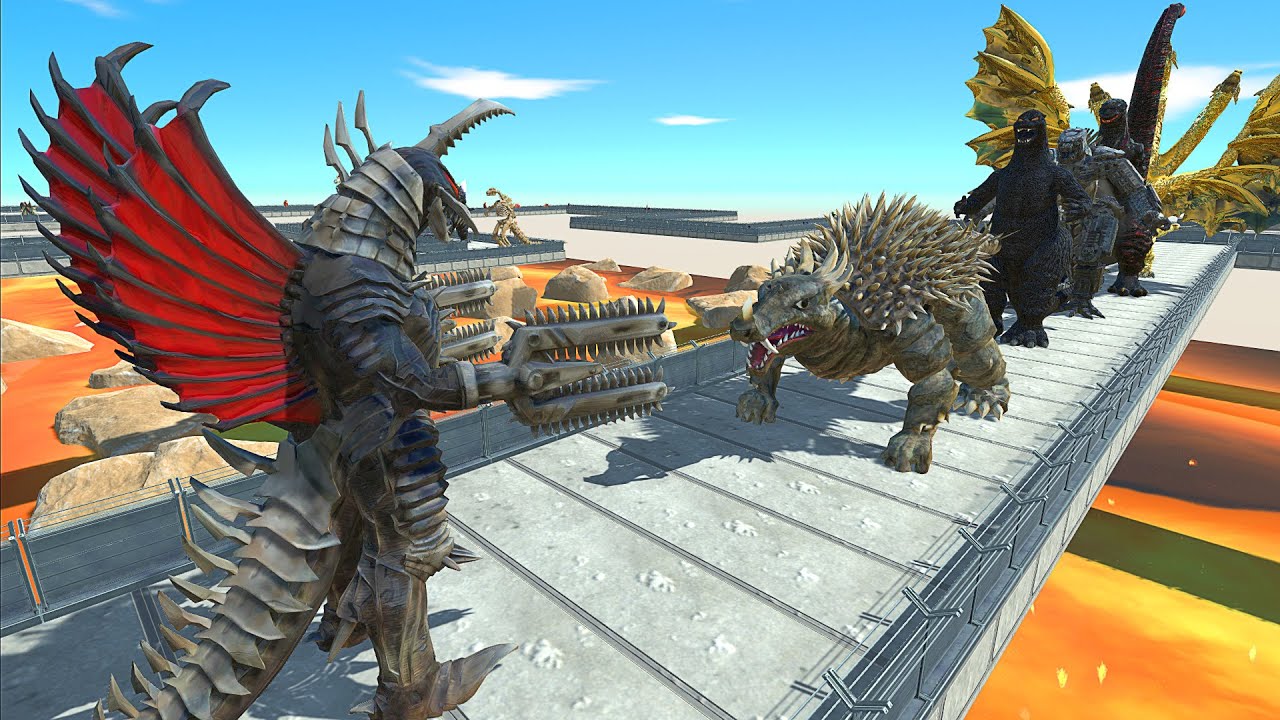 NEW UPDATE UNIT | GIGAN FINAL WARS LAVA DEATH RUN vs GODZILLA - Animal Revolt Battle Simulator