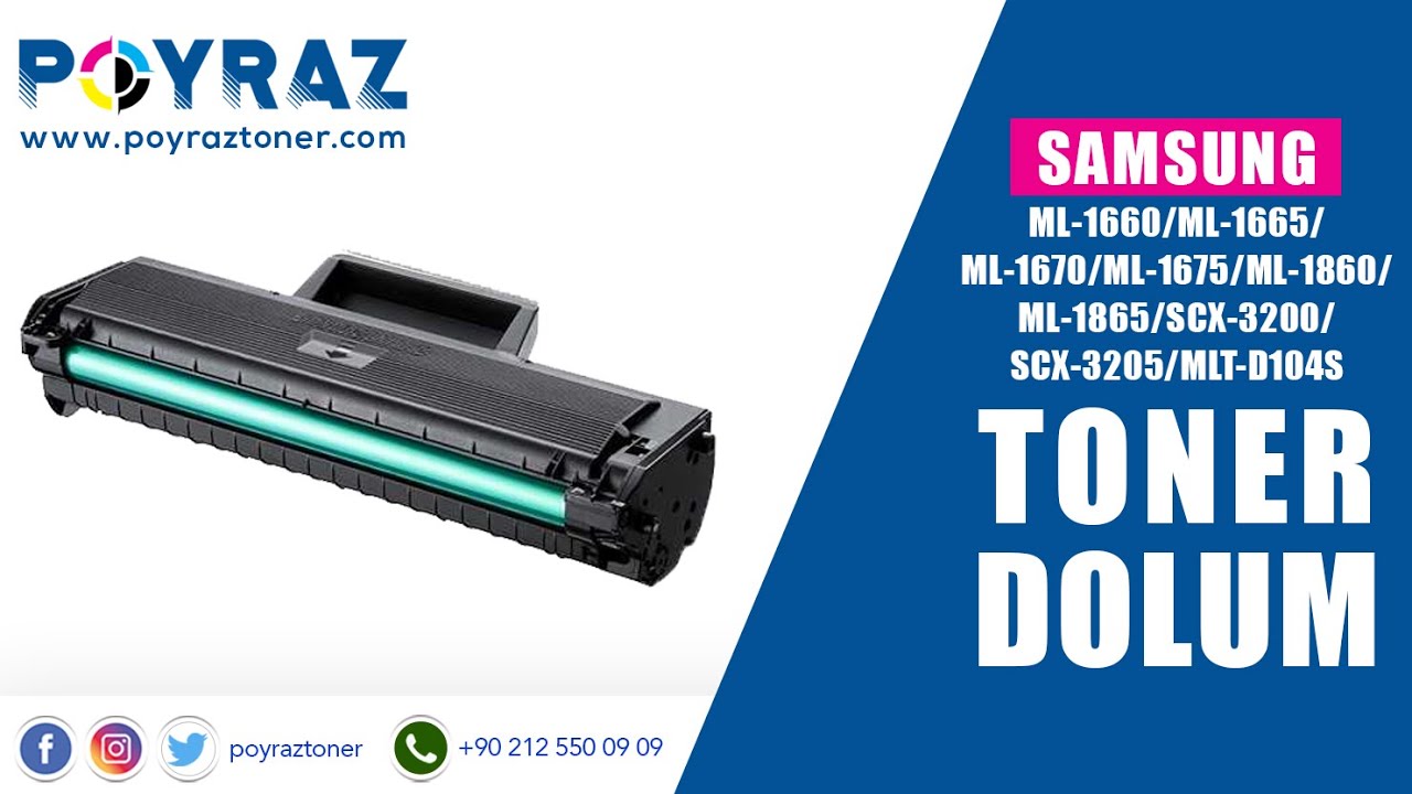 Samsung ML-1660/ML-1665/ML-1670/ML-1675/ML-1860/ML-1865/SCX-3200/SCX-3205/MLT-D104S  Toner Dolum
