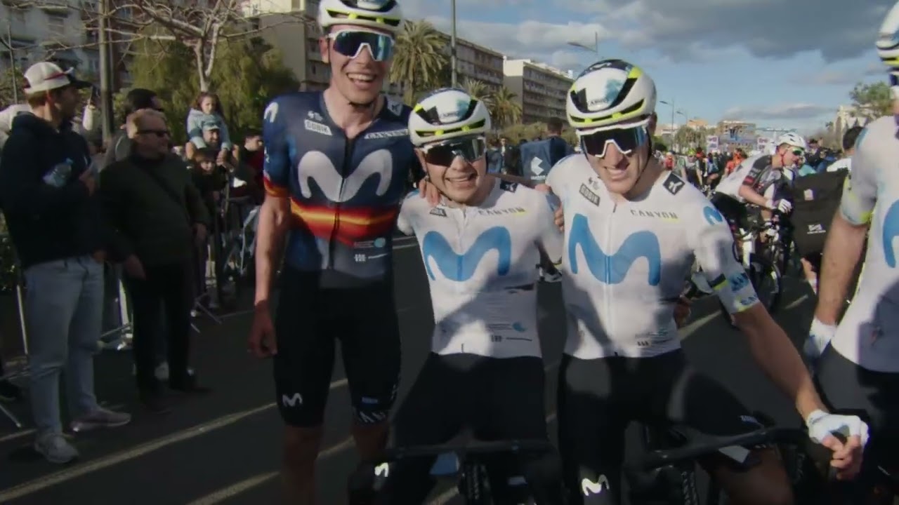 &iexcl;Pura emoci&oacute;n! La explosi&oacute;n de alegr&iacute;a del Movistar Team tras la victoria de Ra&uacute;l Garc&iacute;a Pierna