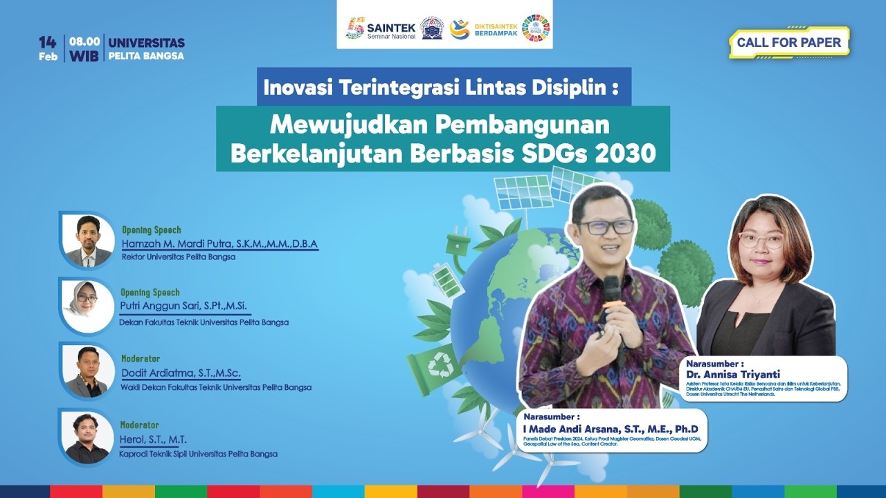 SEMINAR NASIONAL SAINS DAN TEKNOLOGI (SAINTEK) KE - 5 FAKULTAS TEKNIK UNIVERSITAS PELITA BANGSA