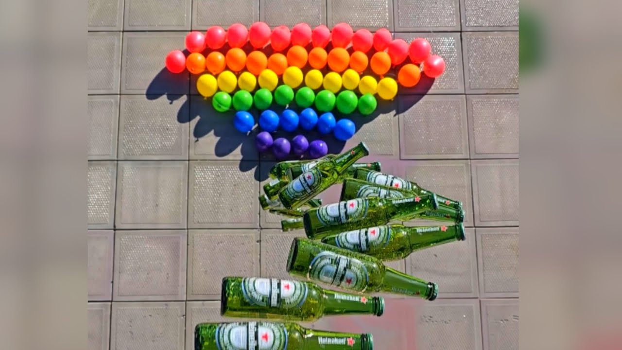 🎈Breaking Glass Bottles and Balloon Drops! Crushing Crunchy & Soft Things!🔥