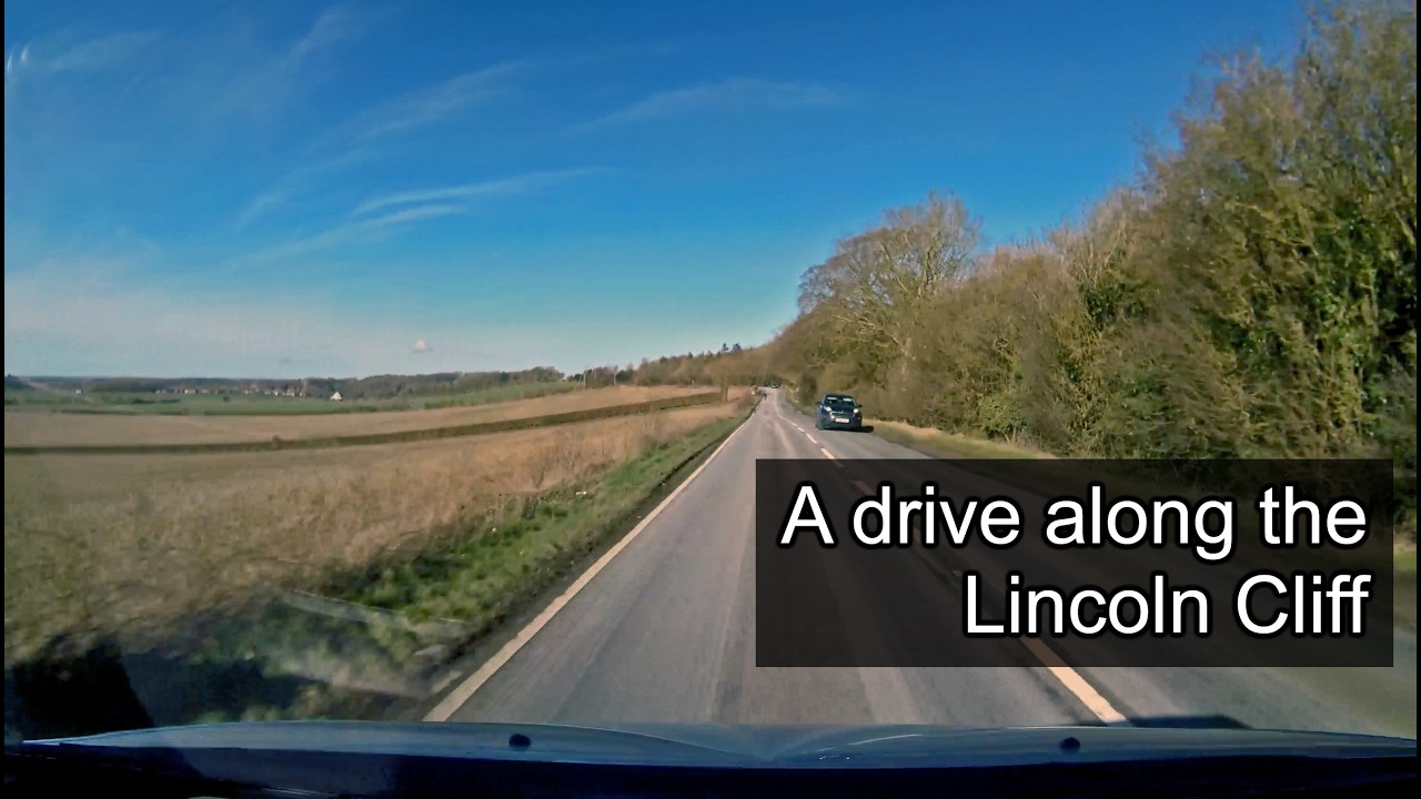 A drive along Lincoln Cliff, UK. February 2026.