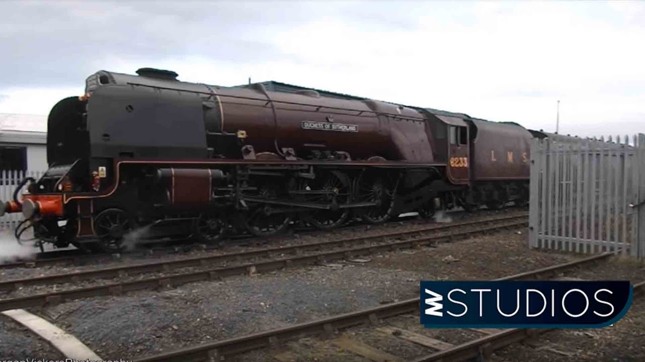 Duchess of Sutherland steams out of Lincoln Central - 08/12/18 | MV Studios