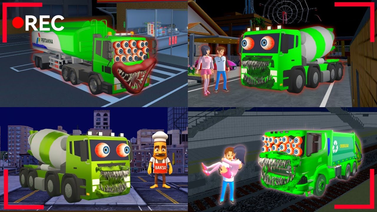Compilation There's Horror Secret Place Green Truck Eater Haunted Yuta Mio 😱 SAKURA SCHOOL SIMULATOR
