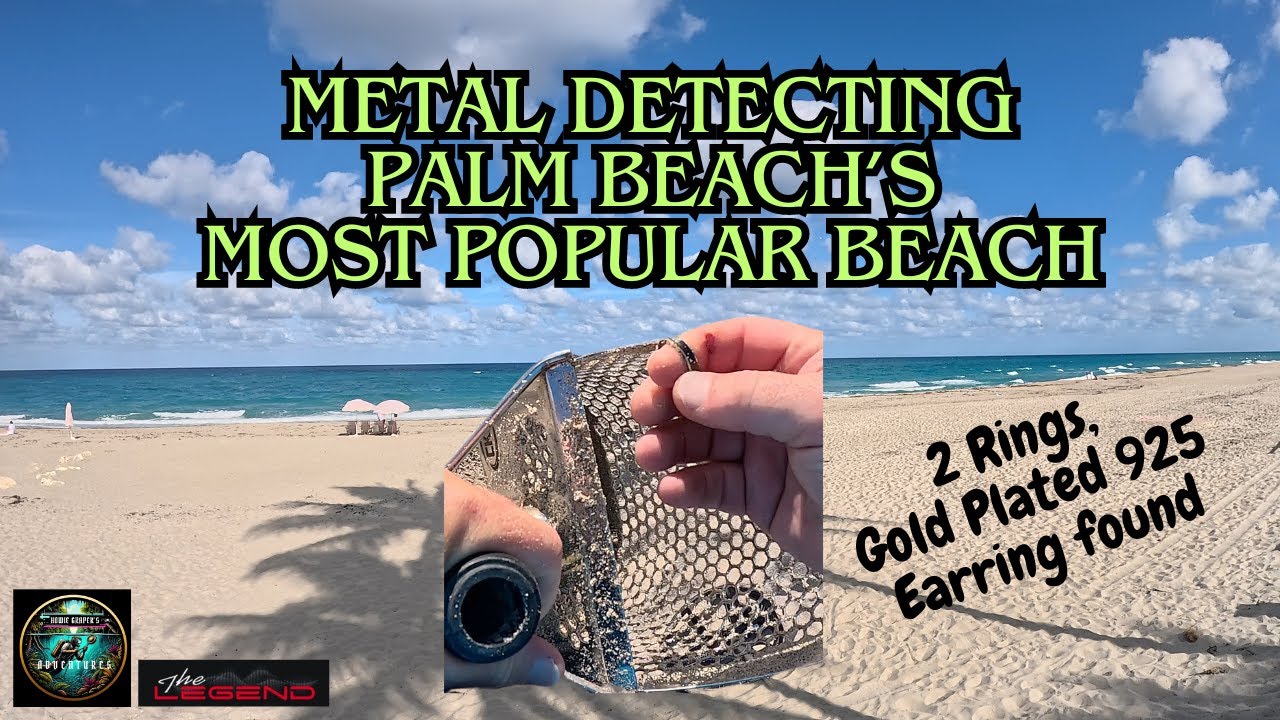 Metal Detecting Palm Beach's Most Popular Municipal Beach (Jewelry Found)