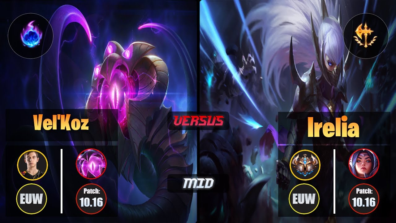 Caps VEL'KOZ (Mid) [Arcane Comet] VS IRELIA - Challenger EUW Patch 10.16