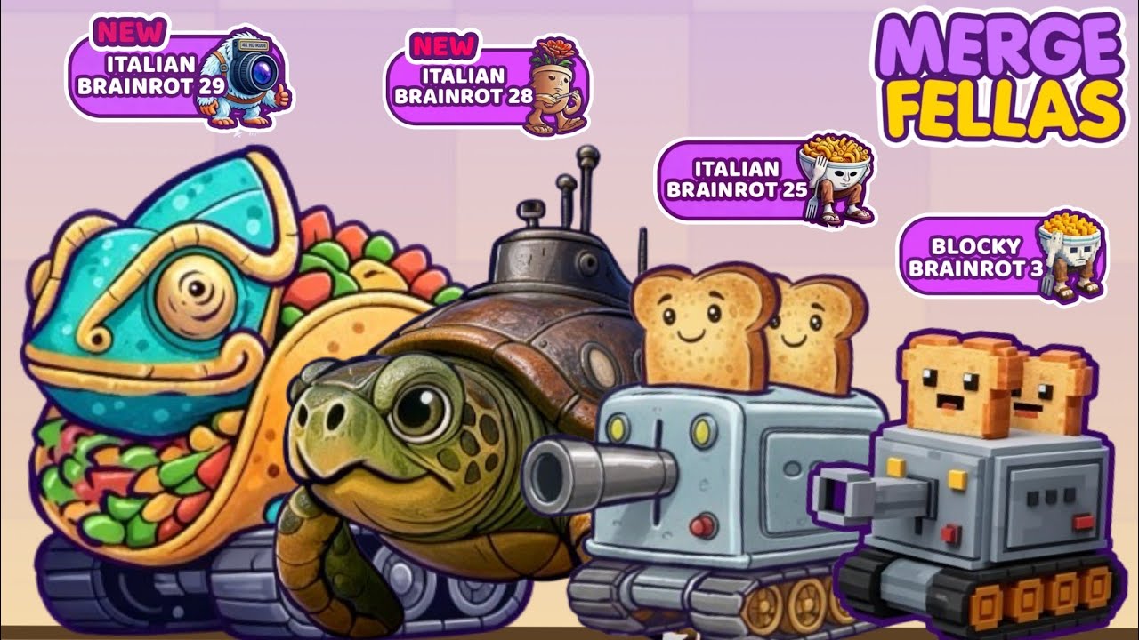 Merge Fellas BOSS + BOSS⁉️ITALIAN BRAINROT 29,28,25 & BLOCKY 3 - New Update Ultimate Max - All Name