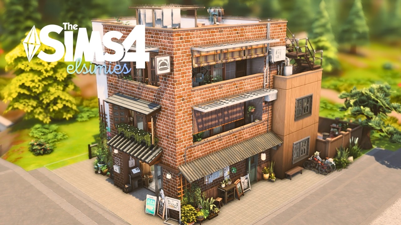 Komorebi Coffee & Books - THE SIMS 4 [ Stop Motion Build - CC Build ] - elsimies