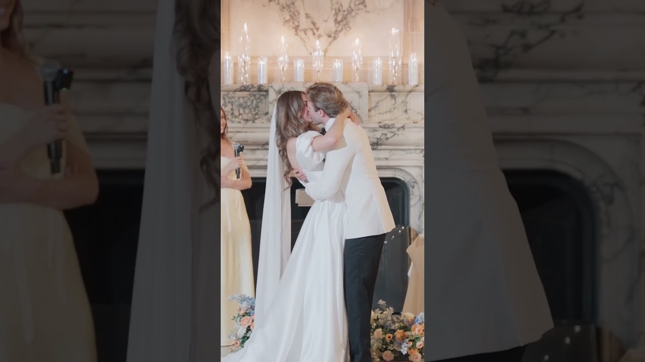 From a Champagne Tower to a Vintage Red Convertible, this Wedding was Truly Breathtaking