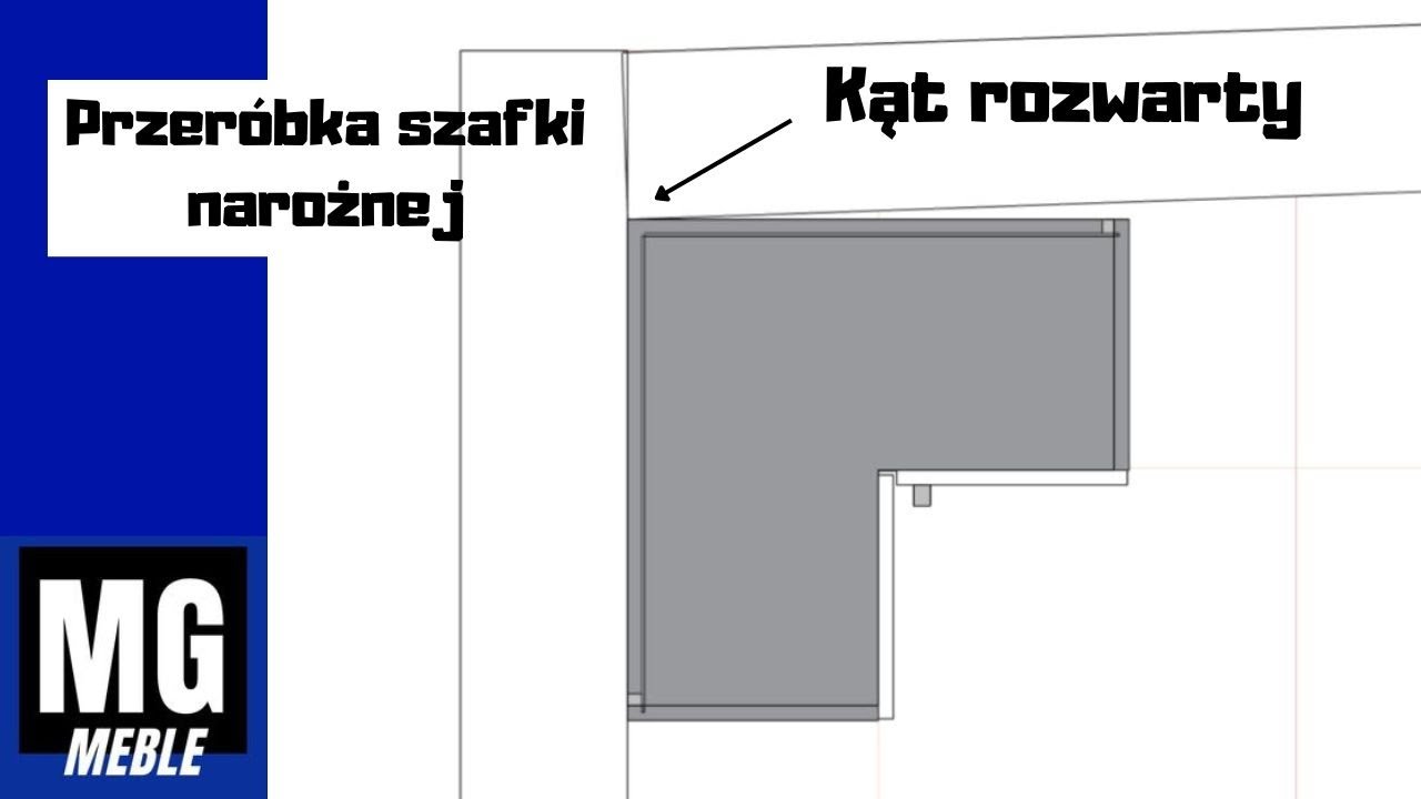Jak przerobić szafkę narożną wiszącą gdy kąt na ścianach jest rozwarty!
