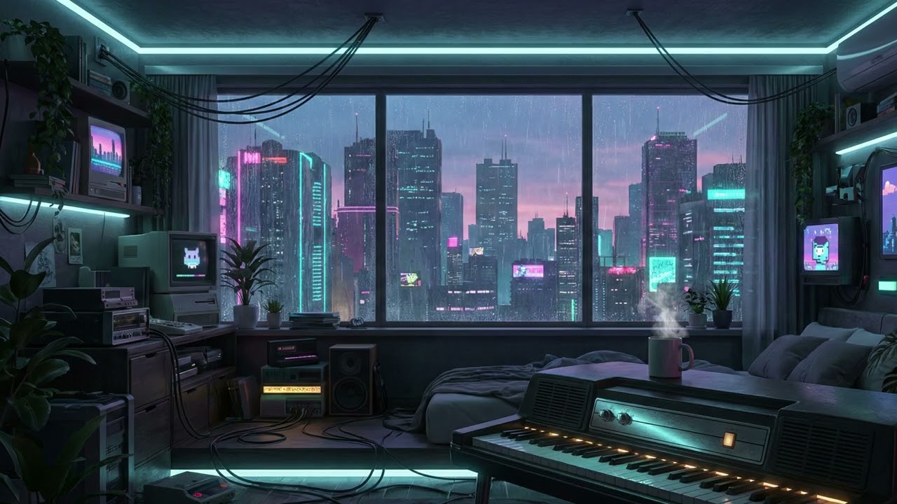 City Beats & Lofi Rain Music - Relaxing Rain Atmosphere for Sleep, Study, Work.